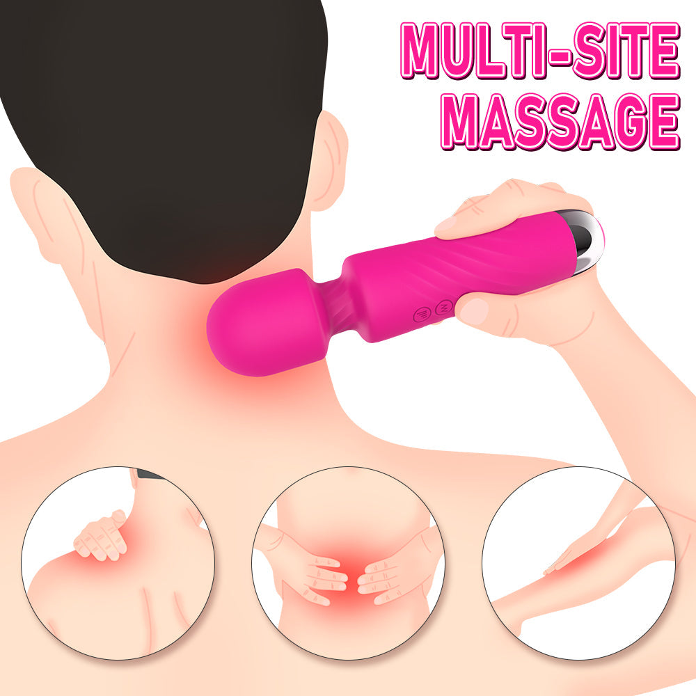 Mute Wand Massager Rechargeable 7 Frequencies 4 Speeds Body Recovery