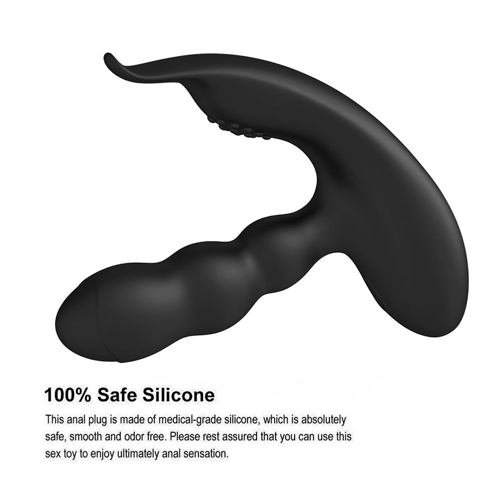 Heating Vibrating Prostate Massager Bendable Shaft Perineum Stimulator