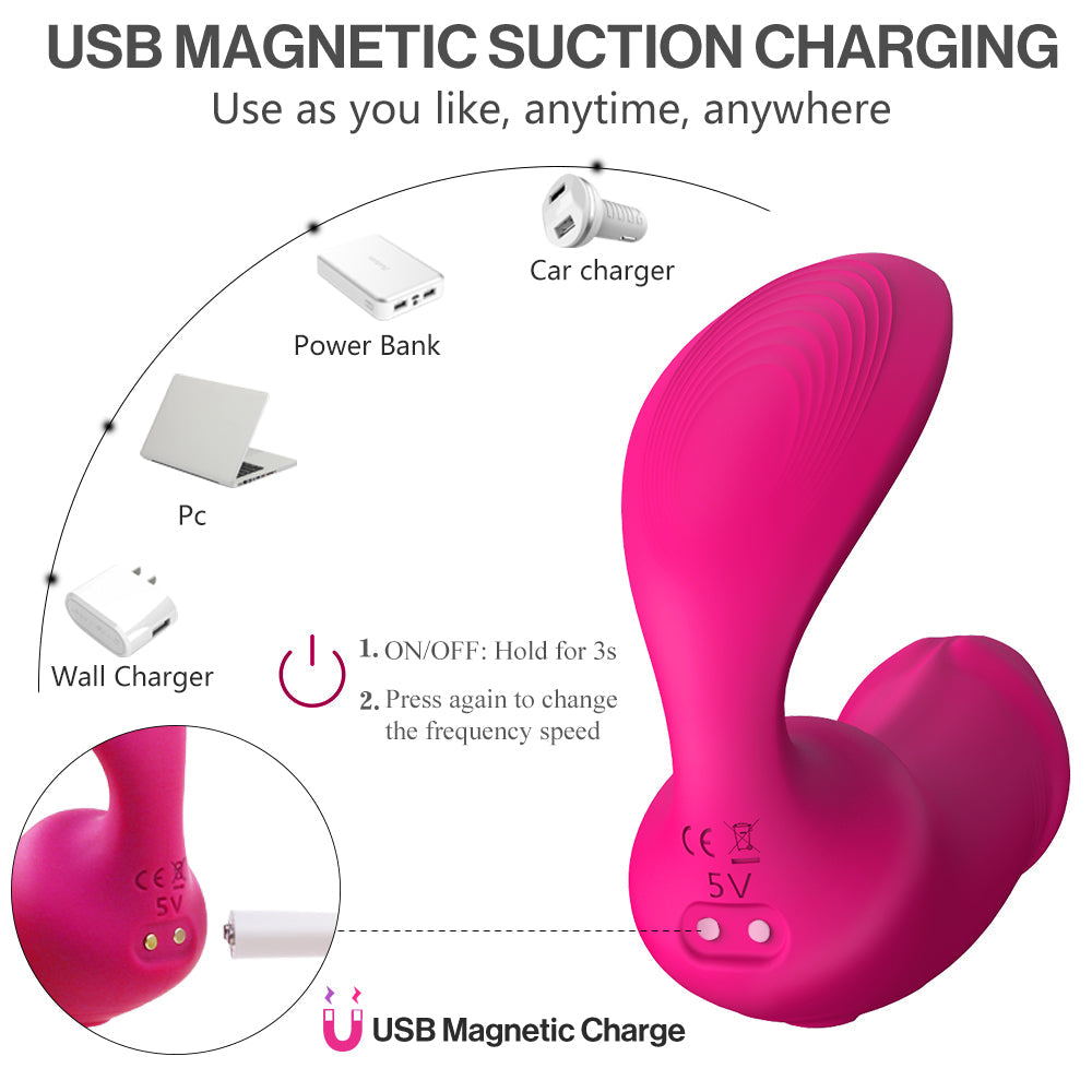 2*9 Modes Wearable Vibrator Women Masturbator Dildo Clit Anal Massager