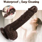 Best 7 Inch Brown Lifelike Glans Veins Testicles Dildo For Beginners