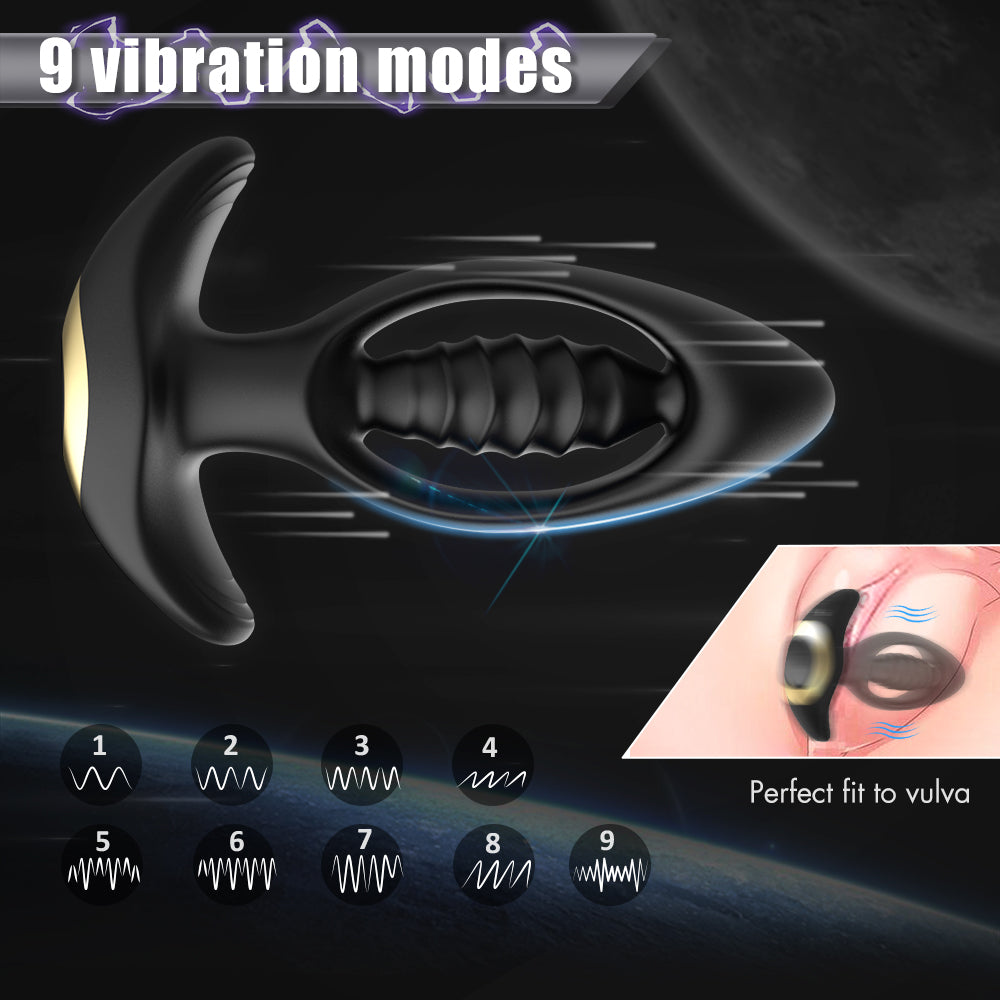 9 Powerful Mode Hollow Spiral Anal Vibrator P-Spot Stimulate With Remote