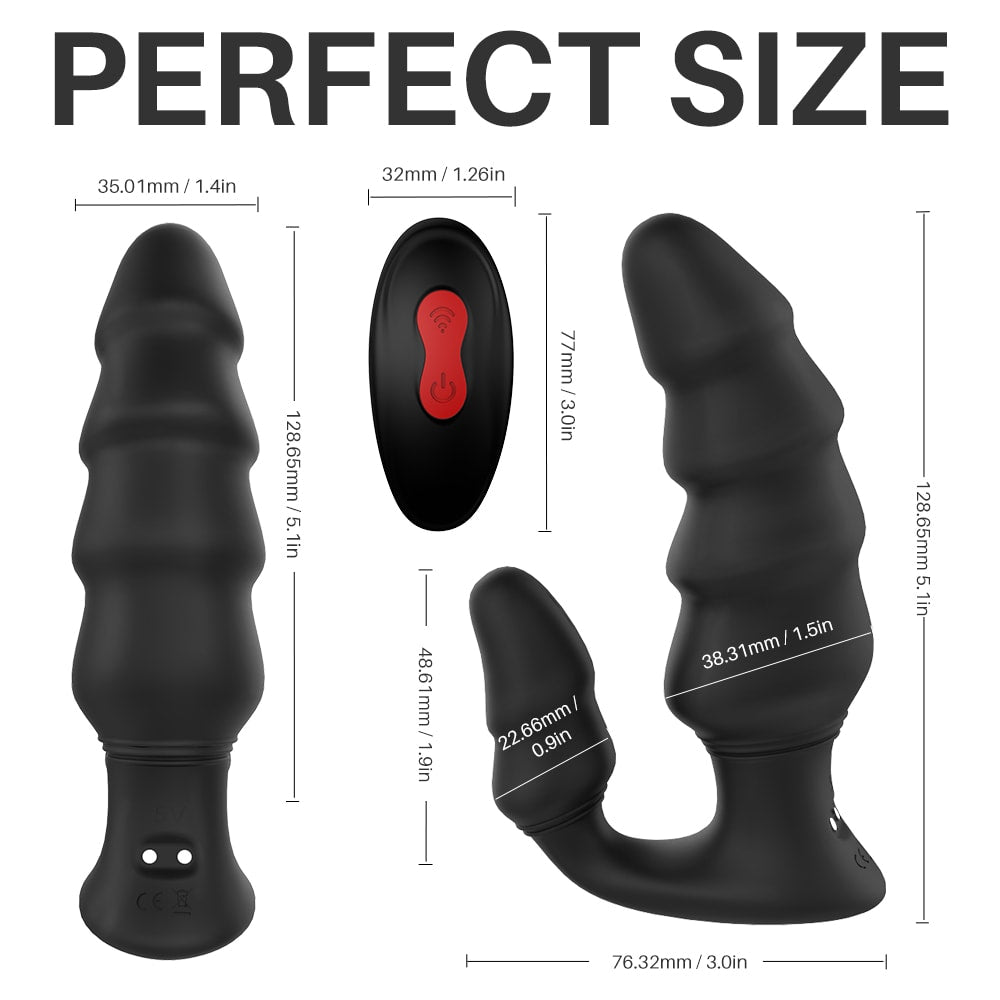 9 Frequency Prostate Massager Stimulator G-spot Anal Beads Vibrator