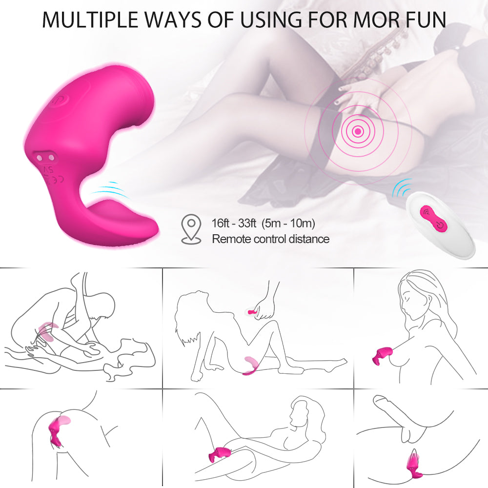 2*9 Modes Wearable Vibrator Women Masturbator Dildo Clit Anal Massager