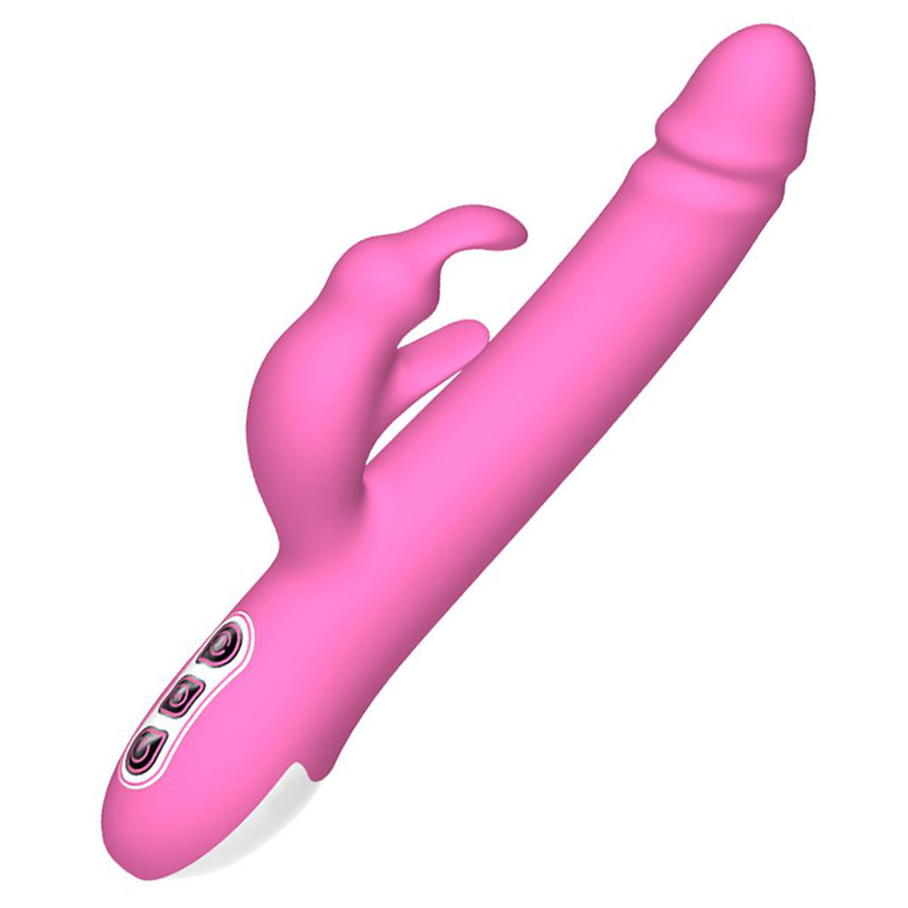 7 Vibrations 360° Rotating Rabbit Vibrator G-Spot Clitoris Stimulation