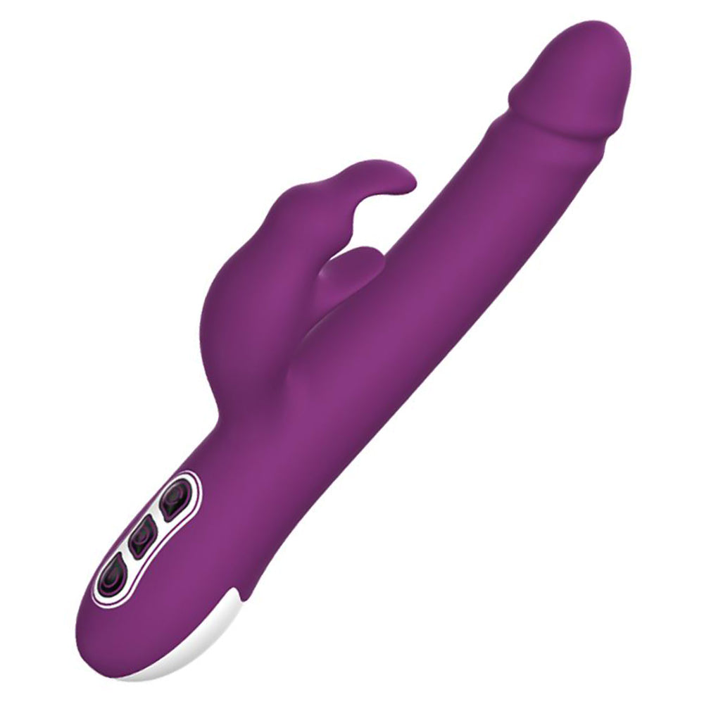 7 Vibrations 360° Rotating Rabbit Vibrator G-Spot Clitoris Stimulation