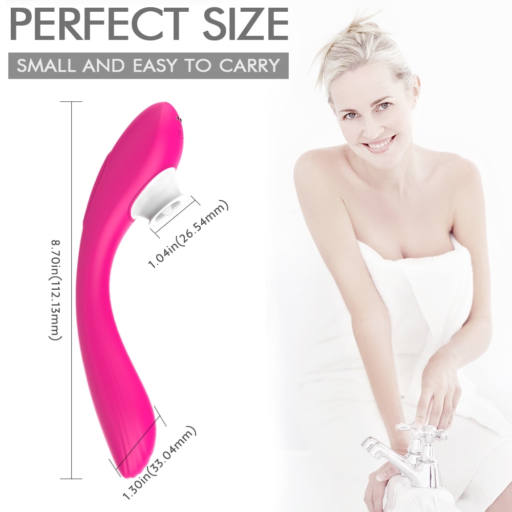 Tongue Clitoral Vibrator G-spot Bending 9 Sucking & Vibrating Modes