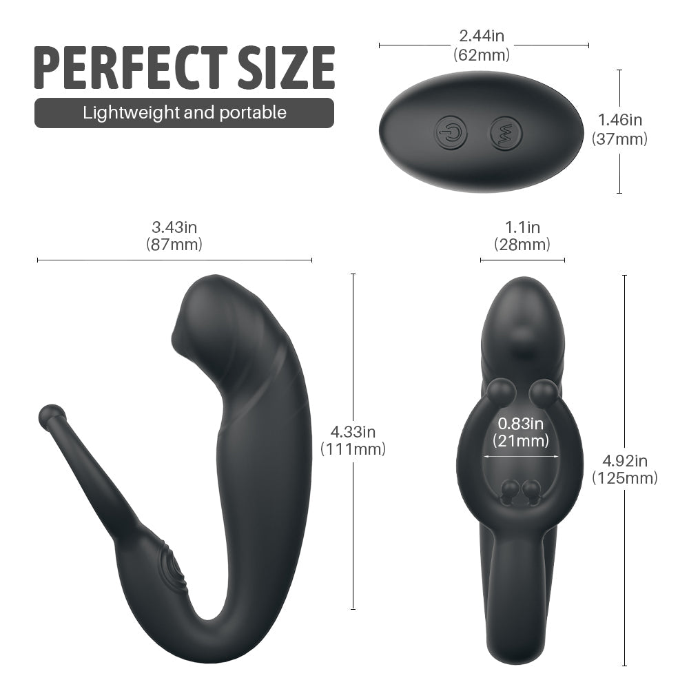 Stroking Prostate Massager & Anal Vibrator with 9 Vibration Patterns