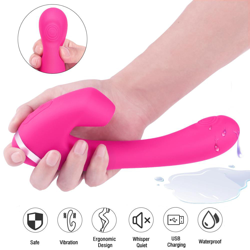 Suction Design G Spot Thumping Clitoral Sucking Vibrator 9*9 Modes