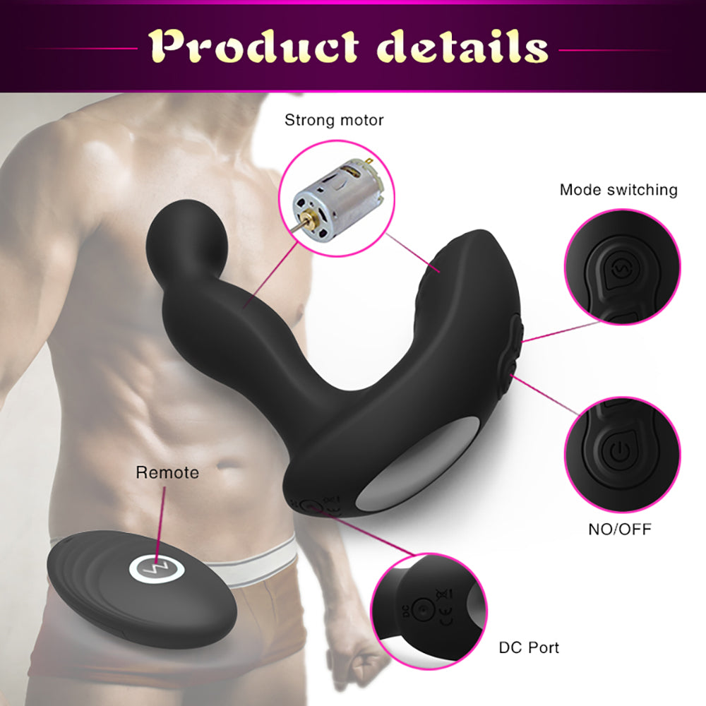 Vibrating Plug Remote Controlled 10 Modes Prostate Massager Stimulator