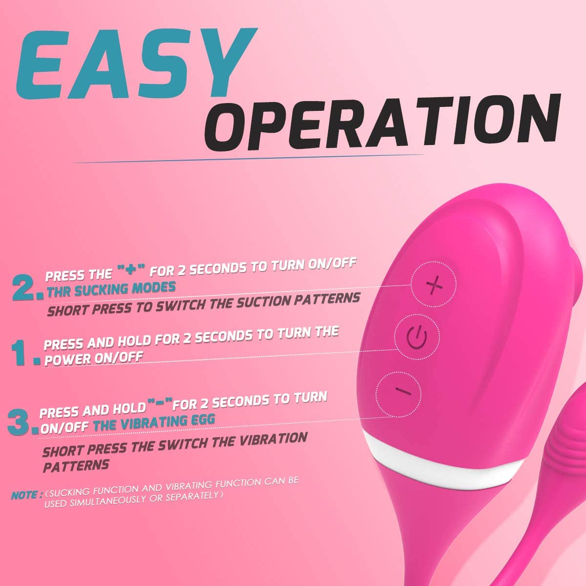 2 In 1 G-Spot & Clitoral Sucking Vibrator With Vibrating Egg