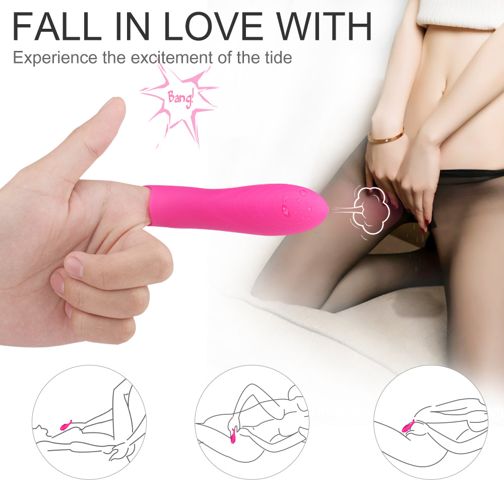 Finger Vibrator Sleeve With Detachable Bullet Nipple G-Spot Stimulate