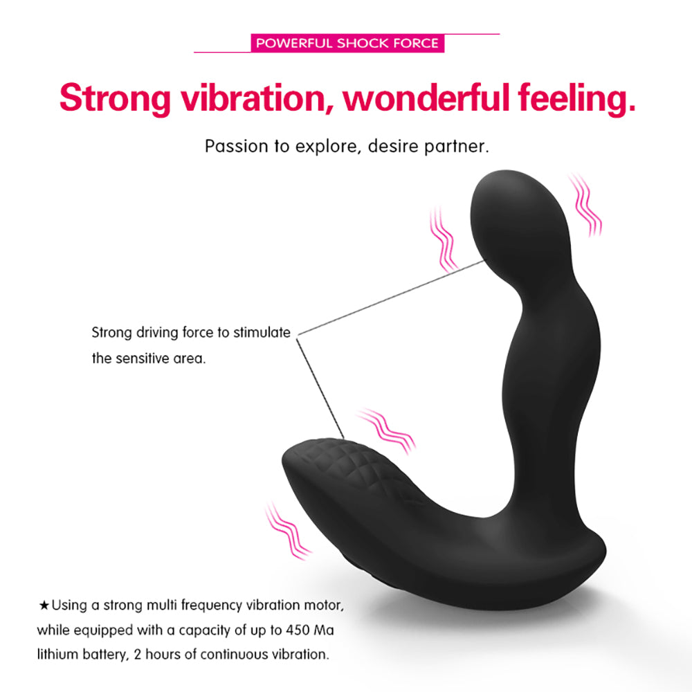 Vibrating Plug Remote Controlled 10 Modes Prostate Massager Stimulator