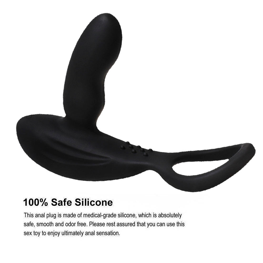 3-in-1 Remote Control 11 Stimulation Prostate Massager With Penis Ring