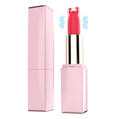 9 Modes Bullet Vibrator Discreet Lipstick with 3 Shape Silicone Heads