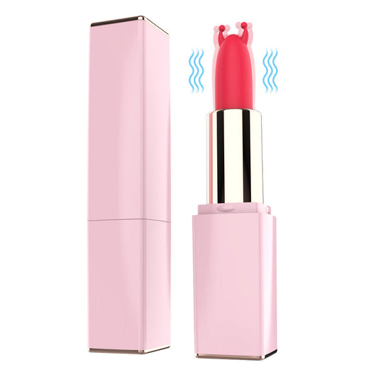 9 Modes Bullet Vibrator Discreet Lipstick with 3 Shape Silicone Heads