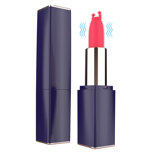 9 Modes Bullet Vibrator Discreet Lipstick with 3 Shape Silicone Heads