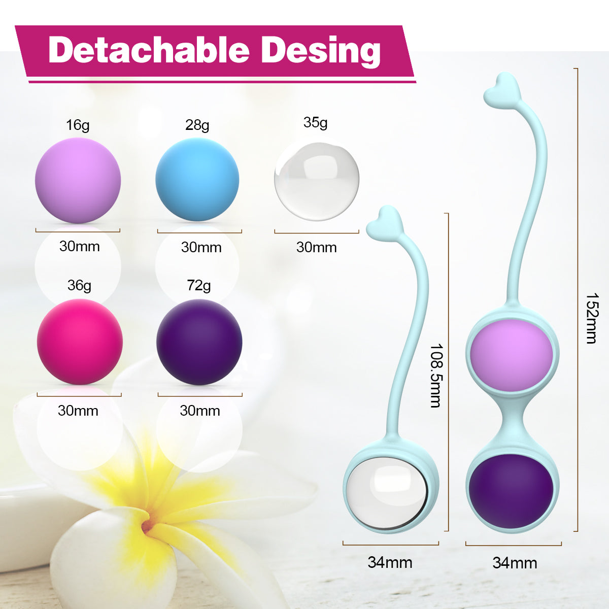 Bladder Control Pelvic Floor Exercises Kegel Ball Set For Women