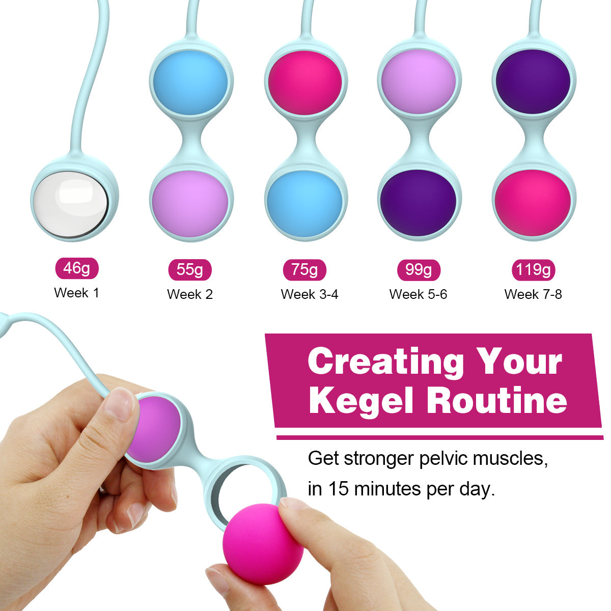 Bladder Control Pelvic Floor Exercises Kegel Ball Set For Women