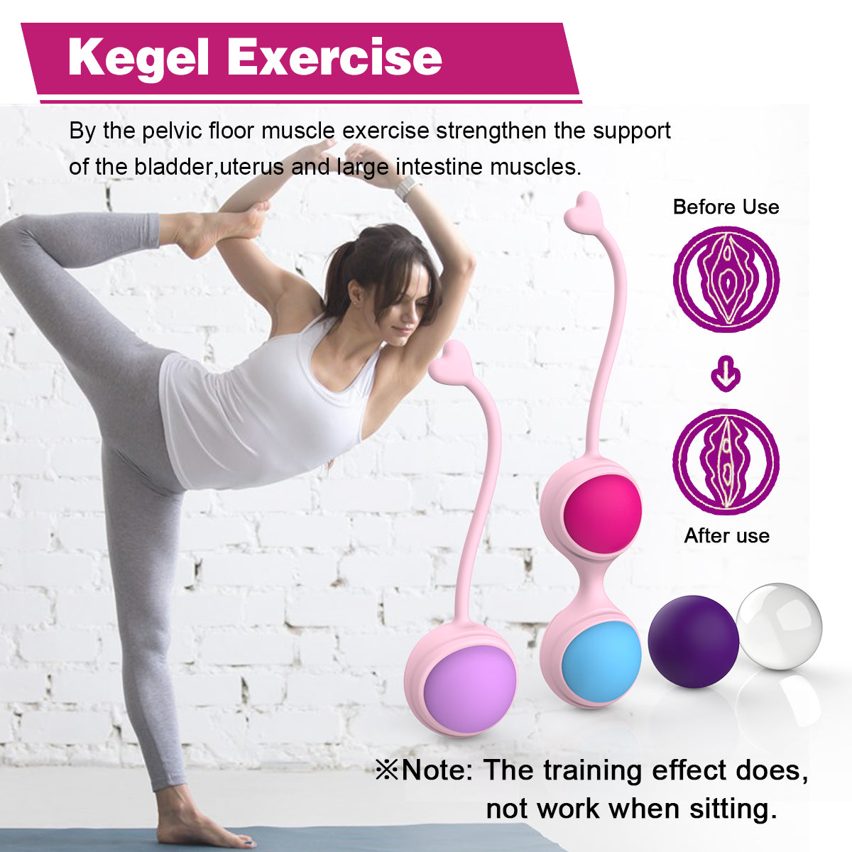 Bladder Control Pelvic Floor Exercises Kegel Ball Set For Women