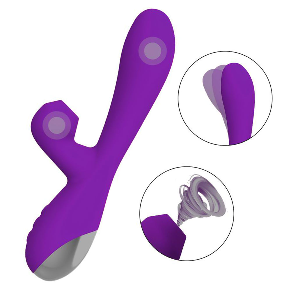 Clitoral Rabbit Vibrator with 7 Vibrating 3 Hitting 7 Sucking Modes