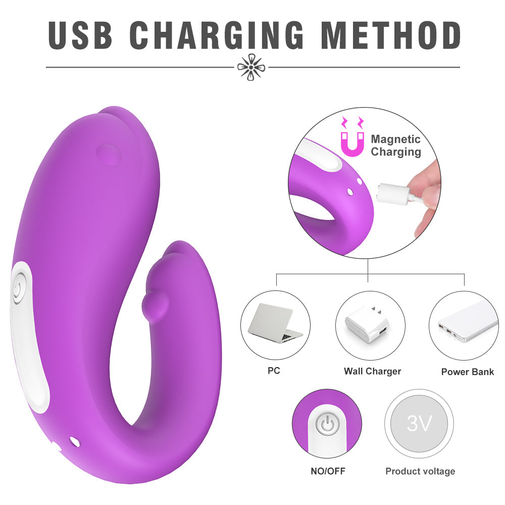 Dolphin 2 Motors 9 Stimulating Modes Flexible Partner G-Spot Vibrator