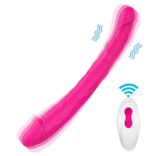 Free Bending 11.96 Inch Double-Ended 9 Speed Vibrating G Spot Dildo