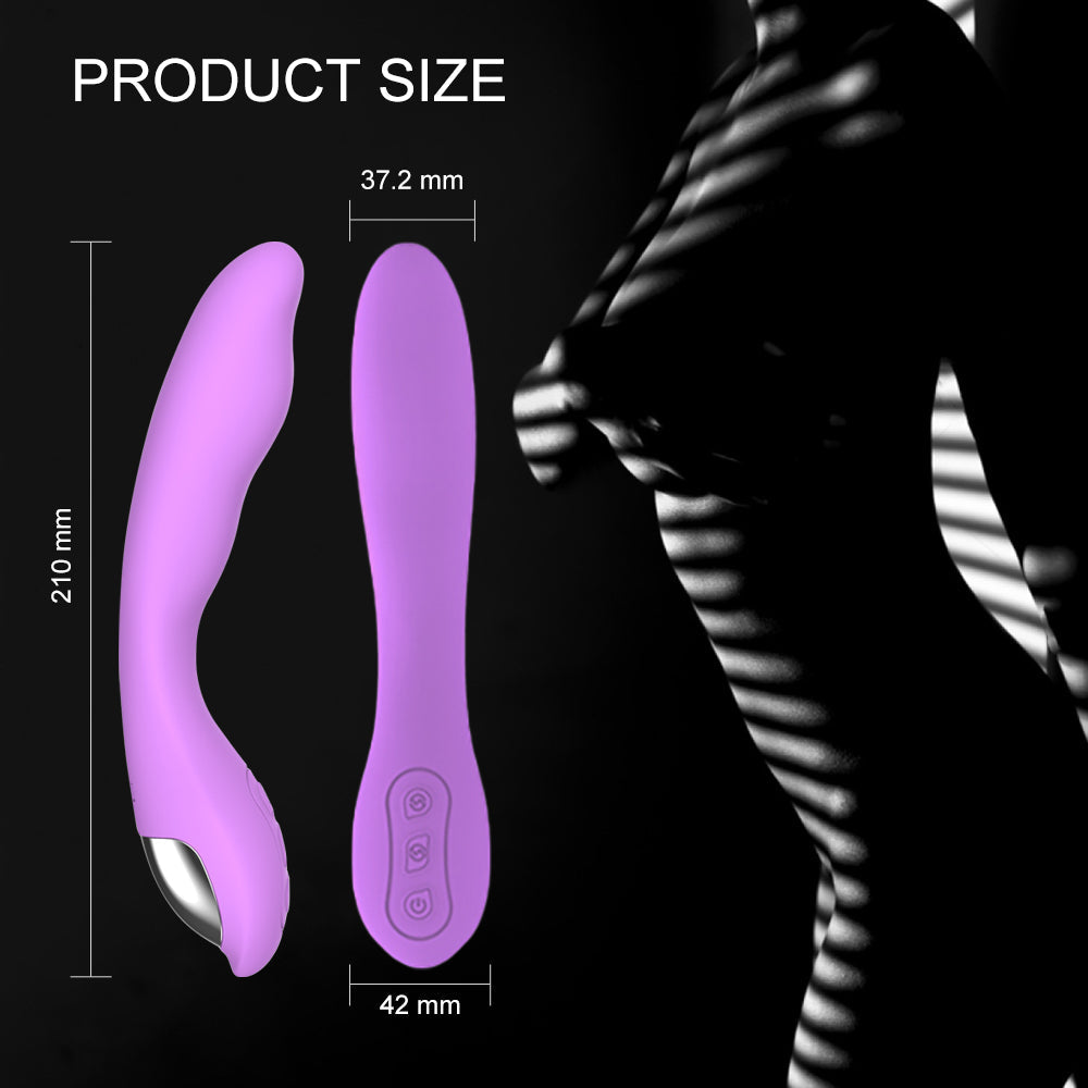 360° Rotation Silicone G Spot Dildo Vibrator with 10 Stimulating Modes