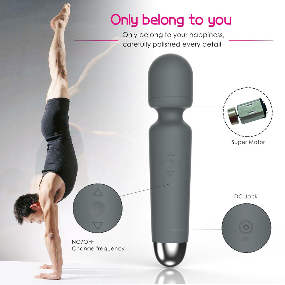 10 Speeds Silicone Power Personal Body Wand Massager for Women & Men