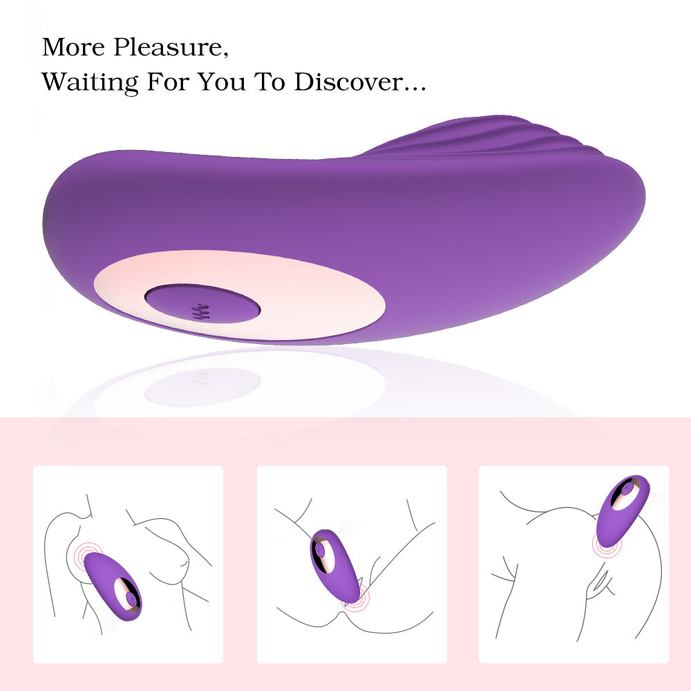 Wireless 10-Mode Silicone Wearable Vibrator Clit Anus Nipple Stimulator