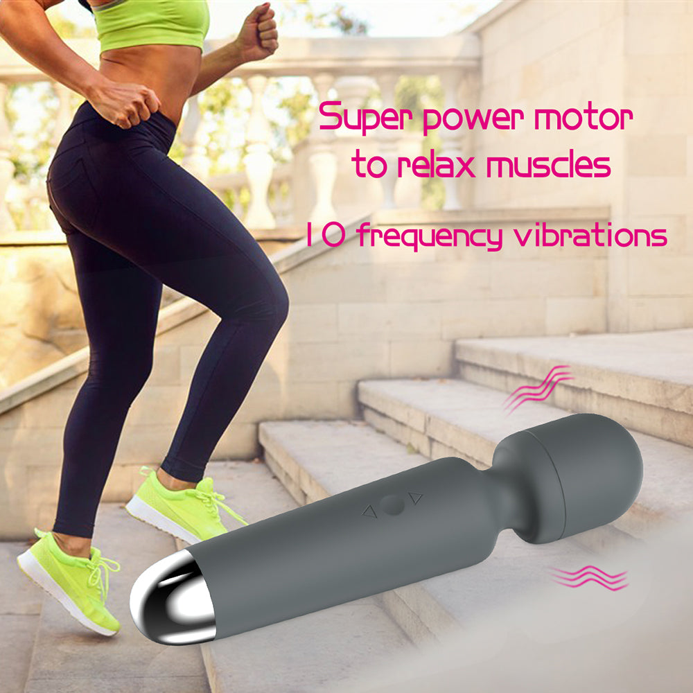 10 Speeds Silicone Power Personal Body Wand Massager for Women & Men