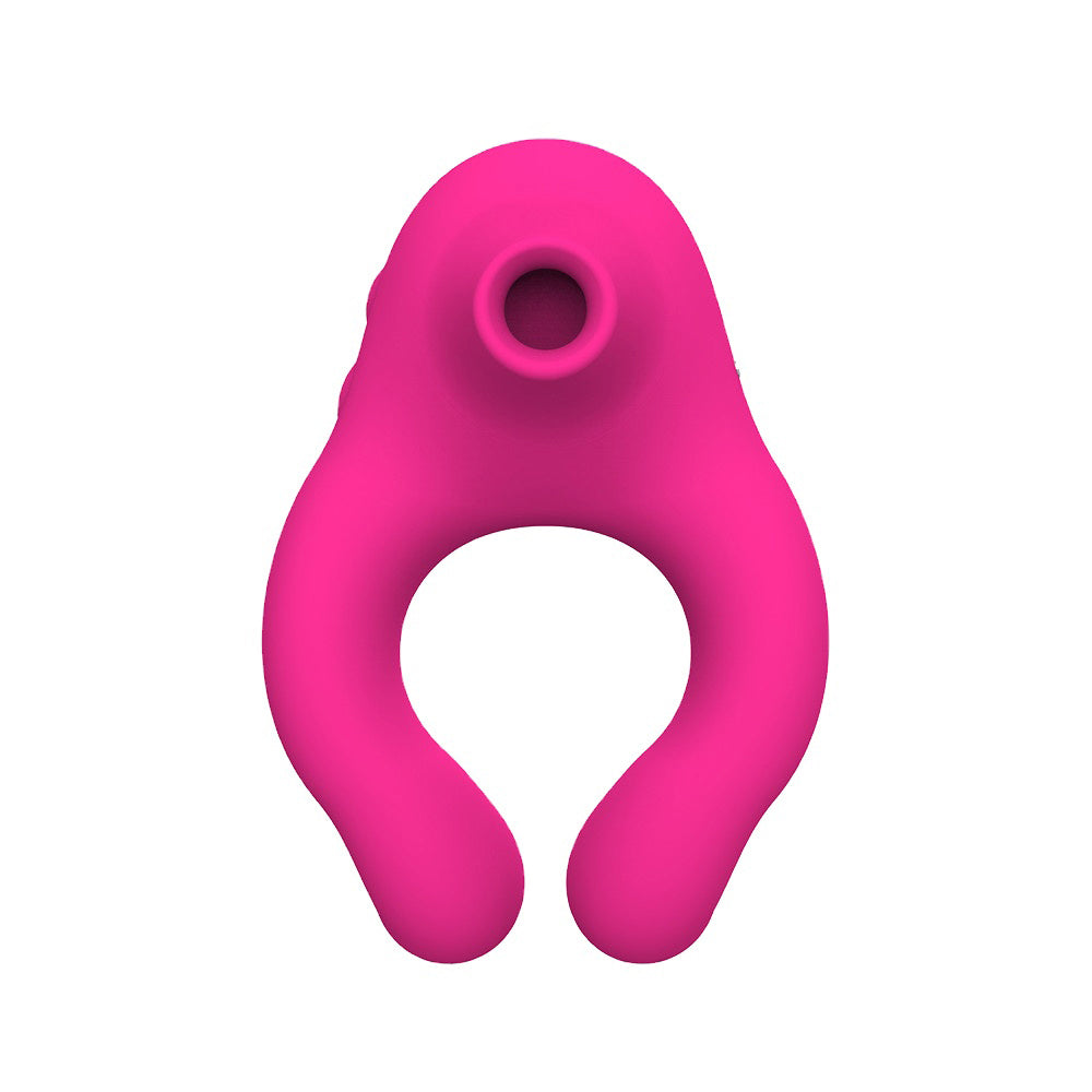 Couple Vibrator Suction Ring For Penis & Clitoral Stimulation 7 Modes