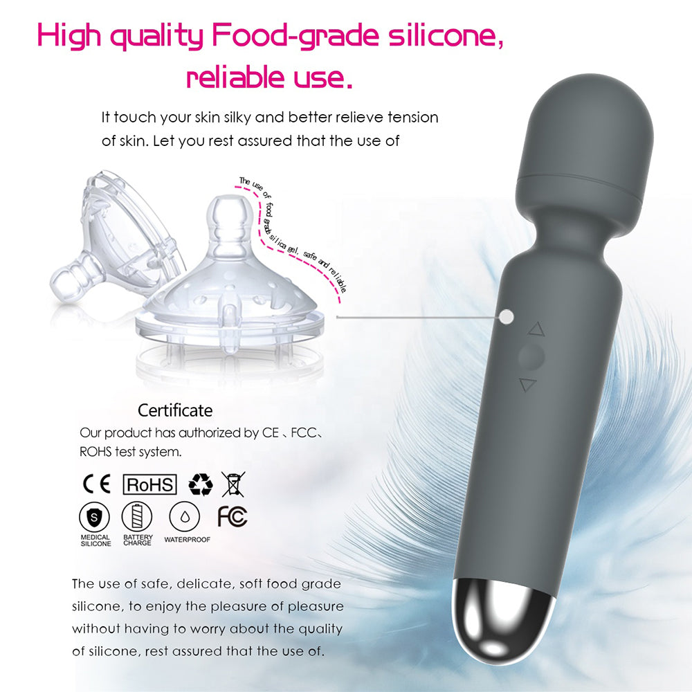 10 Speeds Silicone Power Personal Body Wand Massager for Women & Men