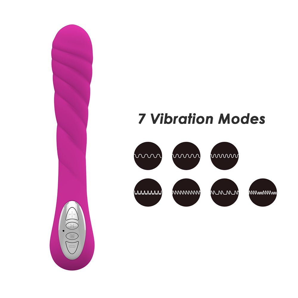 7 Frequencies Ultra Soft Bendable Rechargeable Dildo G-Spot Vibrator