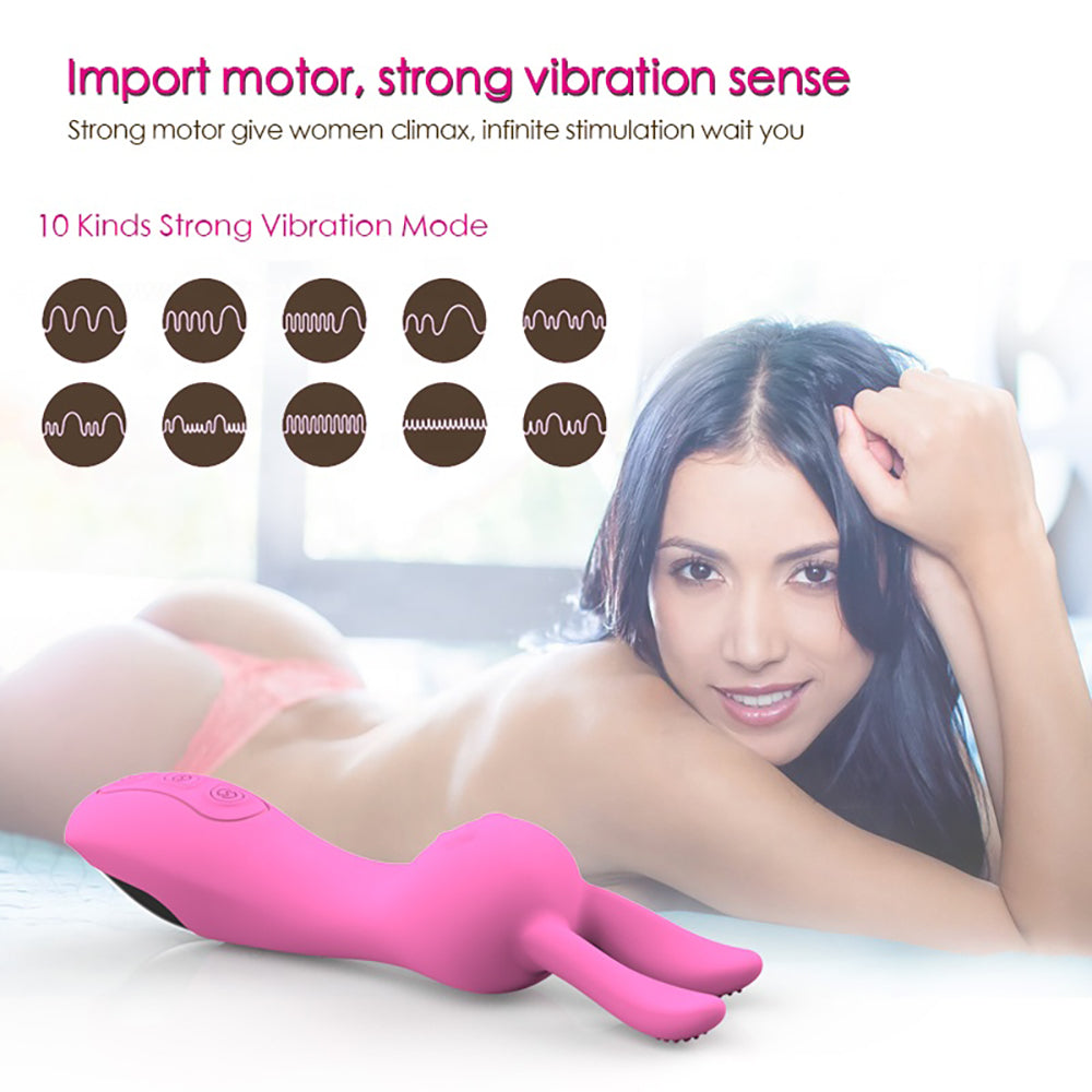 Petite Size Clitoral Rabbit Vibrator G-Spot Stimulation 10 Strong Modes