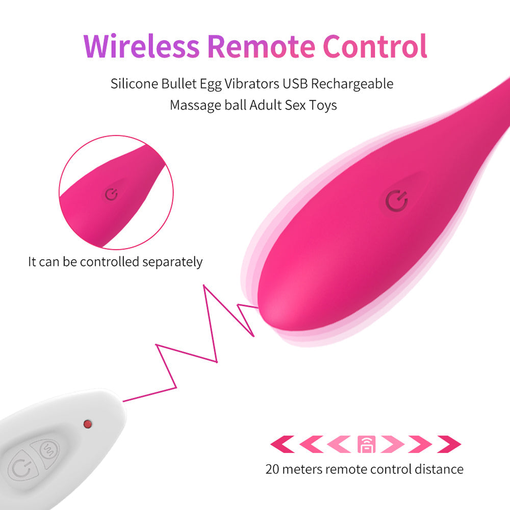 16 Vibration Frequency Bullet Vibrator Remote Control Ben Wa Kegel Ball