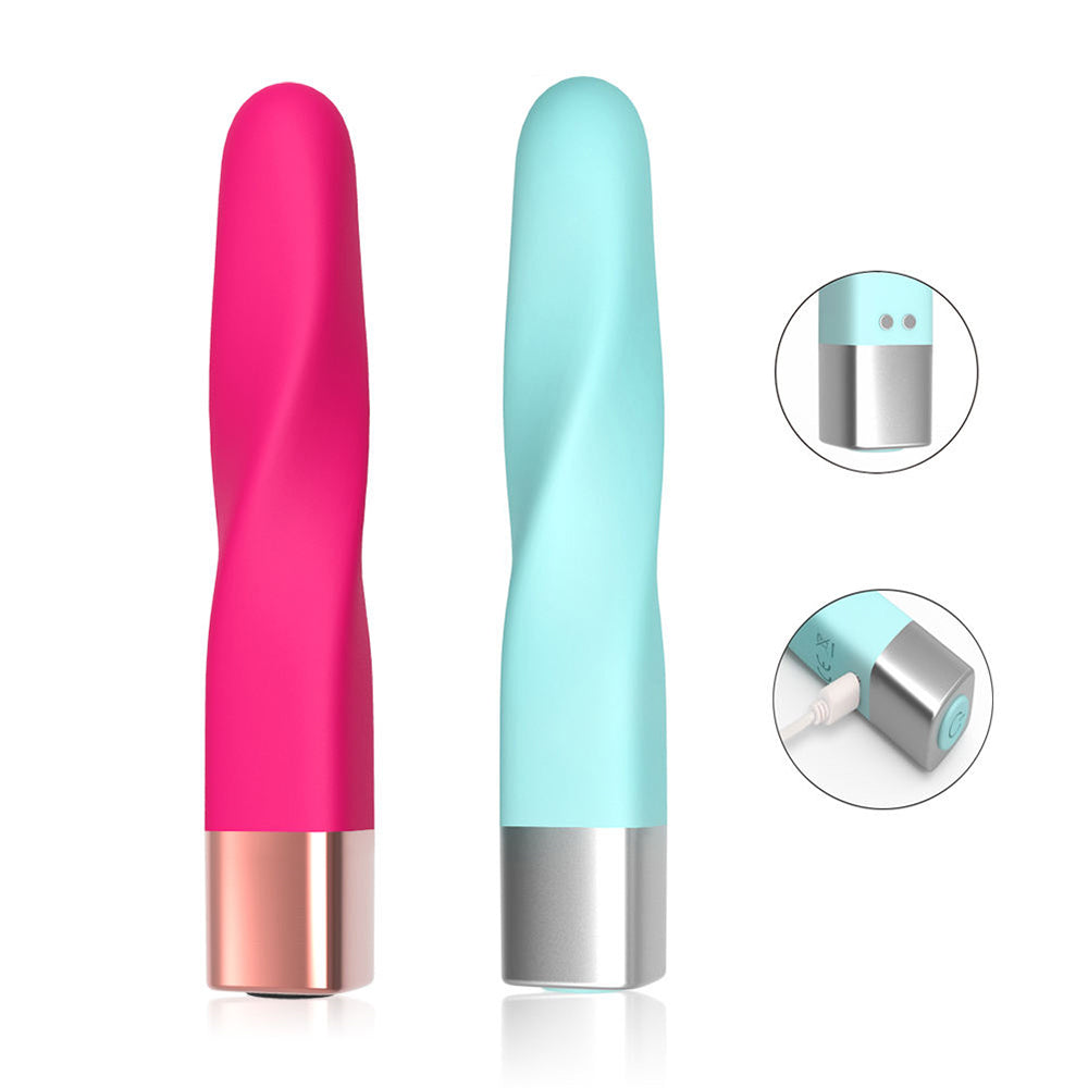 Silicone Rechargeable Bullet Massager Vibrator with Multi-Speeds