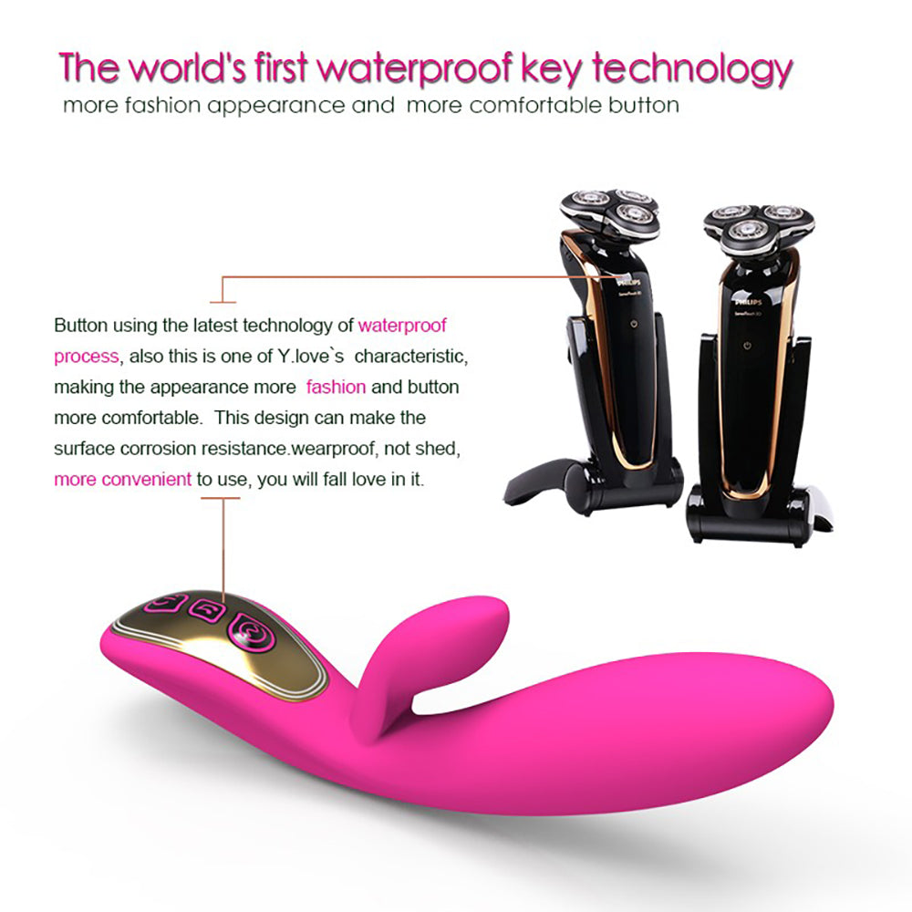 7 Modes Waterproof G-Spot Rabbit Massager Rechargeable Dual Stimulation