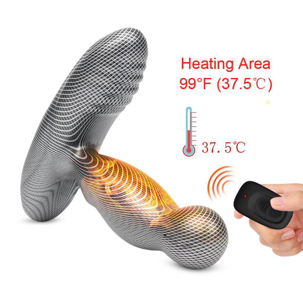 Heating Prostate Massager Carbon Fiber Pattern 3 Rotation 16 Vibration