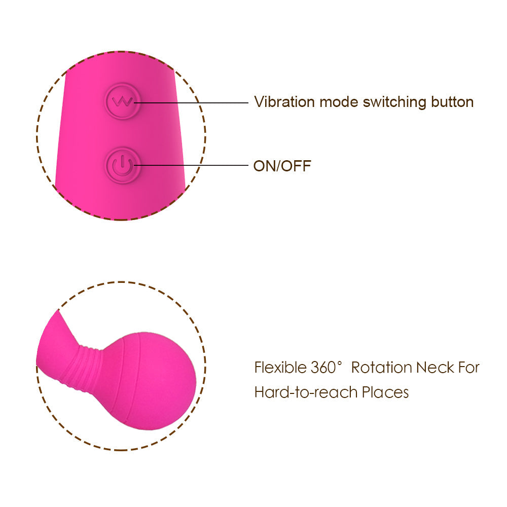 Soft Wand Vibrator Multi-Speed Vibrations for Teasing and Body Massager