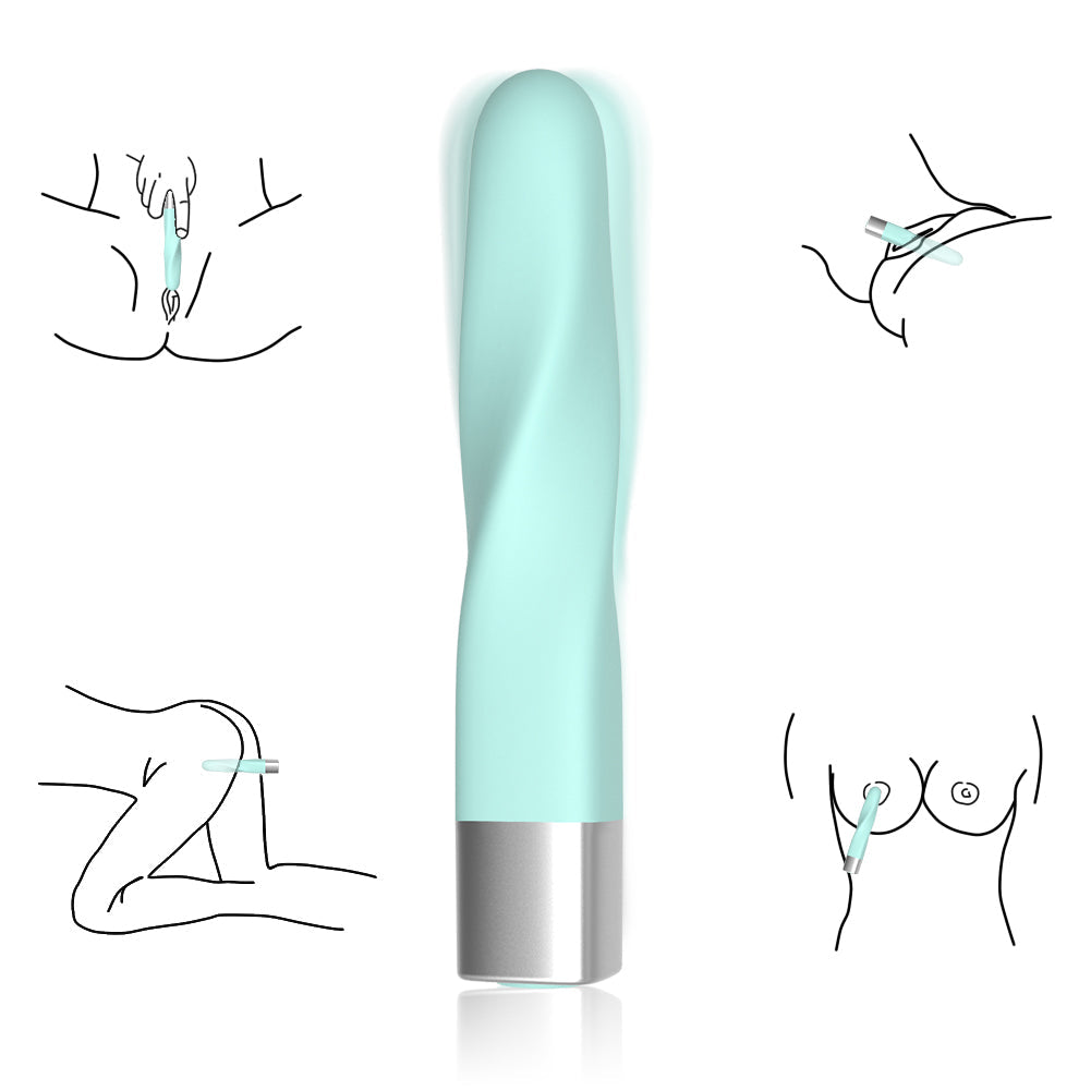 Silicone Rechargeable Bullet Massager Vibrator with Multi-Speeds