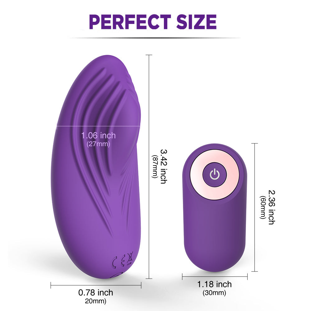 Wireless 10-Mode Silicone Wearable Vibrator Clit Anus Nipple Stimulator