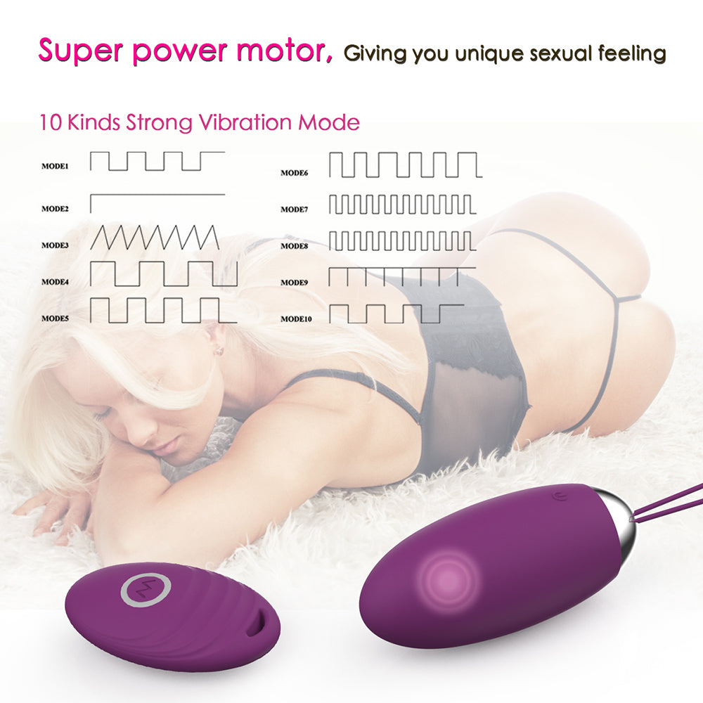 10 Vibration Modes Remote Control Kegel Exerciser Bullet Vibrator