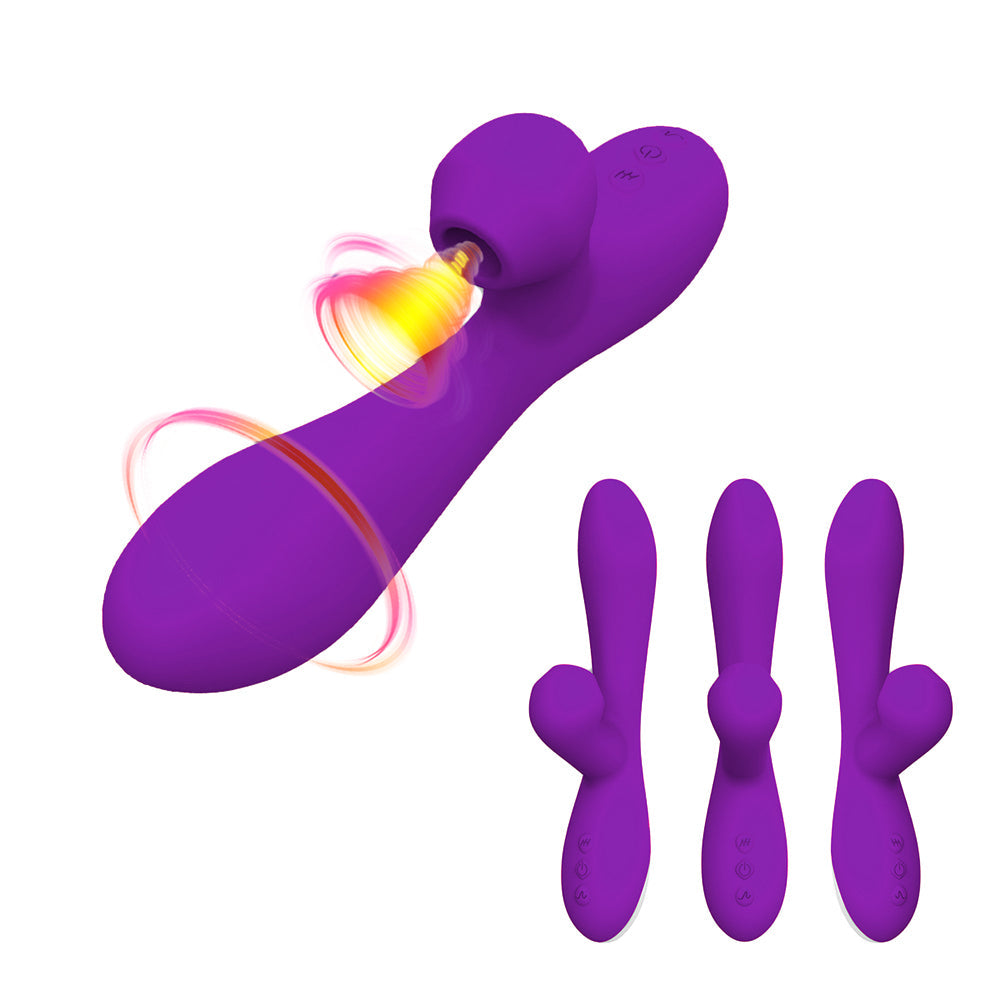 Clitoral Rabbit Vibrator with 7 Vibrating 3 Hitting 7 Sucking Modes