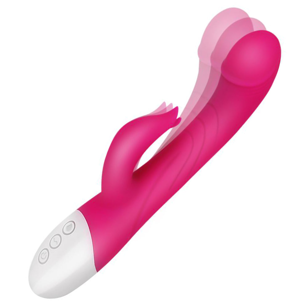 Heating G Spot Dildo Rabbit Vibrator with 16 Vibration Modes for Women