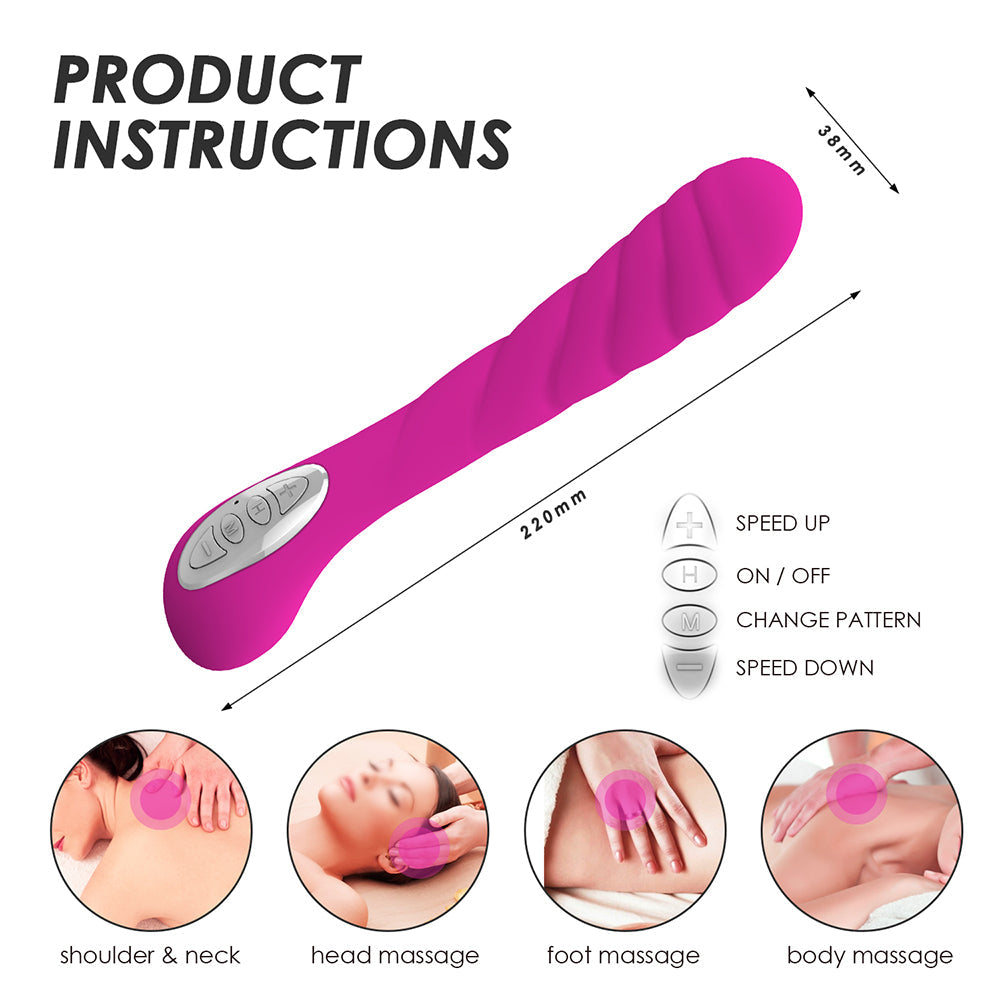 7 Frequencies Ultra Soft Bendable Rechargeable Dildo G-Spot Vibrator