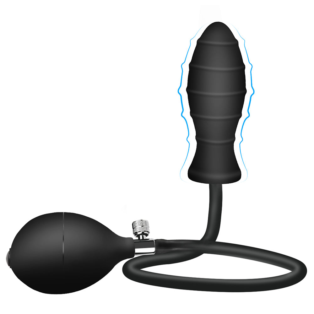 Inflatable Butt Plug Anal Balloon Pump with Quick Release Valve Stretch