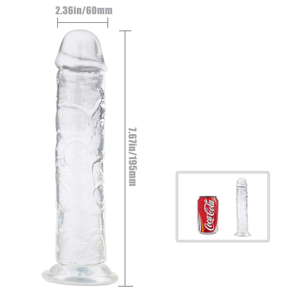 4 Kinds Size Super Suction Transparent Realistic Dildo Ball-free