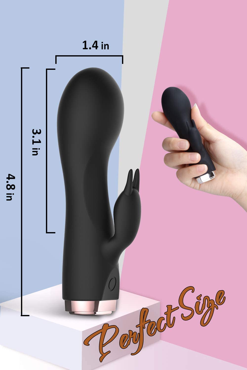 10 Patterns Mini Rabbit Vibrator Bunny Ears for Clit G Spot Stimulate