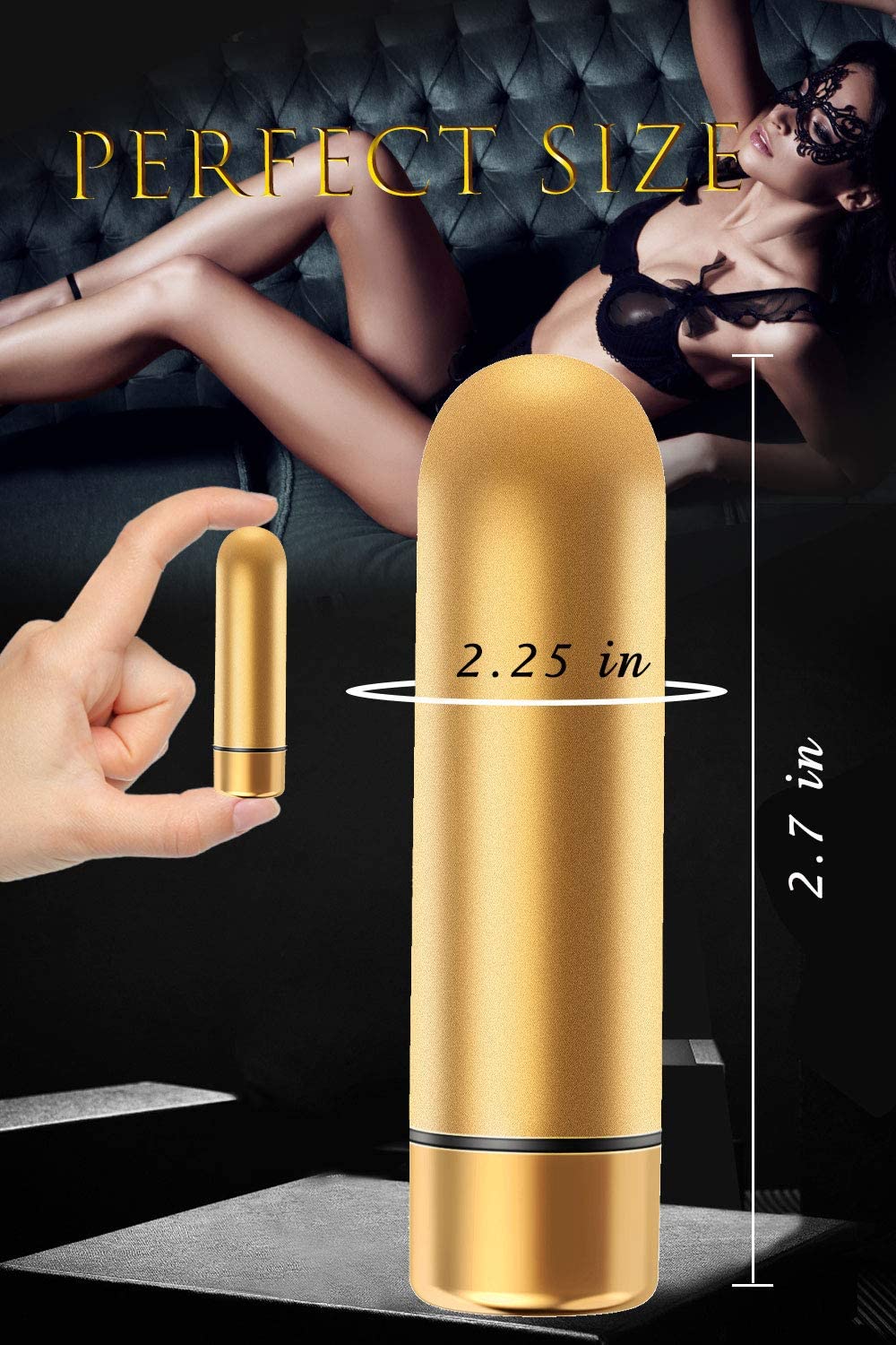 Portable Golden Bullet Vibrator G-spot Stimulation Massager 9 Modes