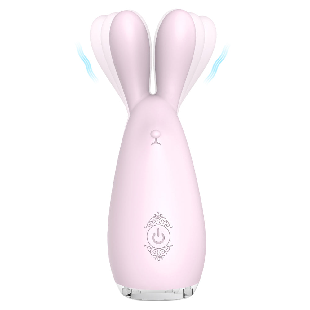 Rabbit Shape Silicone Vibrator Nipple G Spot Stimulator with 9 Patterns